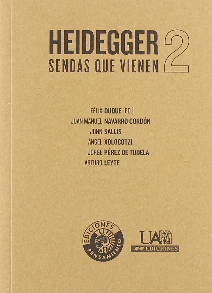 Heidegger.Sendas que vienen, 2, de DUQUE, FELIX | portada del libro