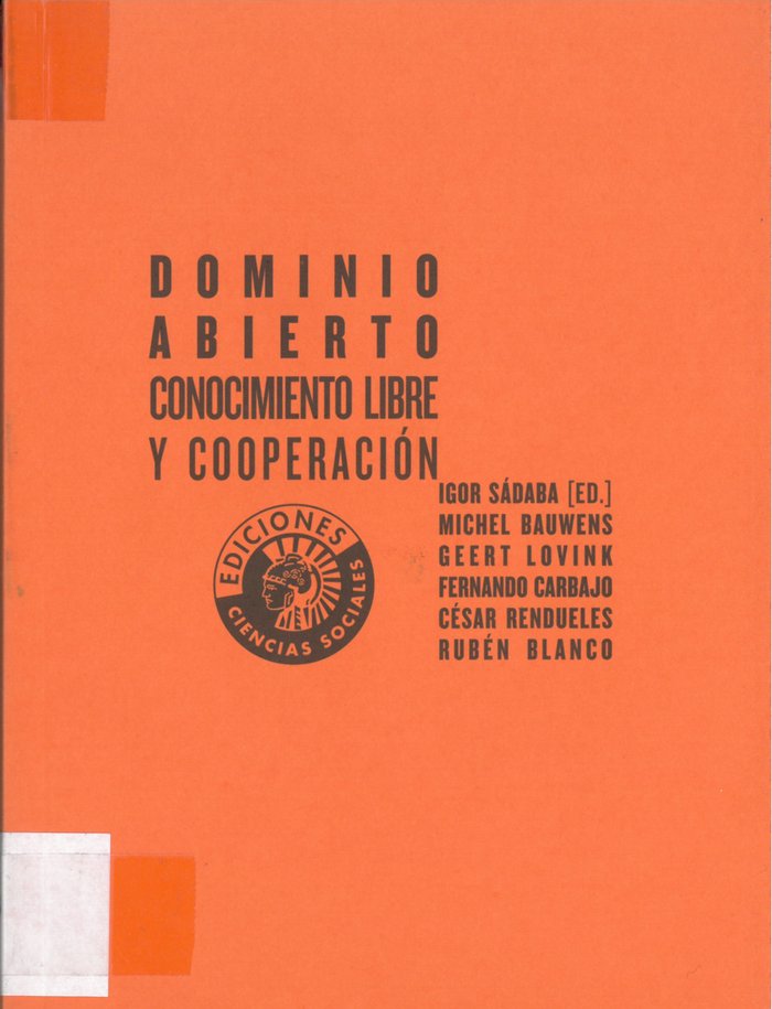 Dominio abierto. Conocimiento libre y cooperación | portada del libro