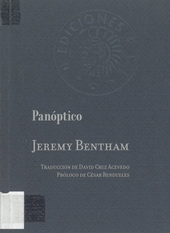 Panóptico, de Bentham, Jeremy | portada del libro