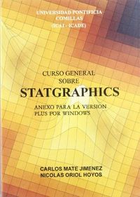 Anexo para versión Plus for Windows. Curso gral. sobre Statgraphics., de MATE JIMENEZ | portada del libro