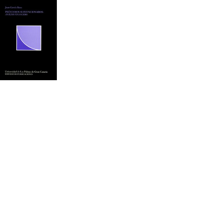 Préstamos subvencionados: análisis financiero, de Garcí¡a Boza | portada del libro