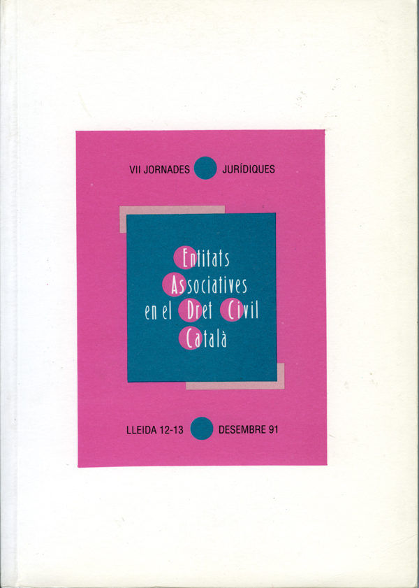 Entitats Associatives en el Dret Civil Català., de Varios autores | portada del libro