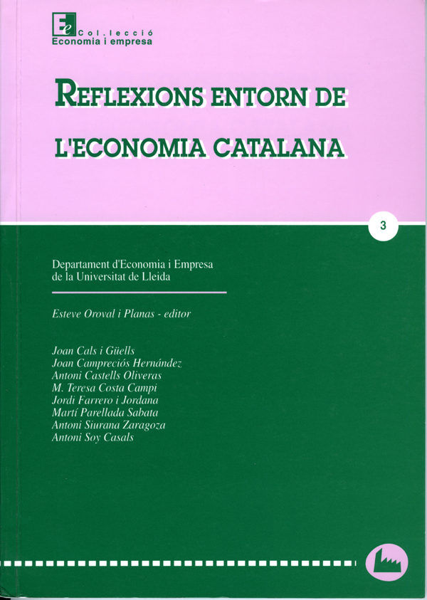 Reflexions entorn a l'economia catalana., de Varios autores | portada del libro