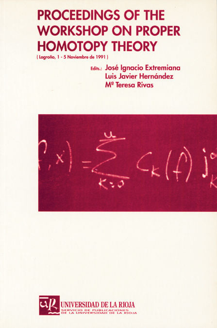 Proceedings of the Workshop on proper Homotopy Theory, de Beattie | portada del libro
