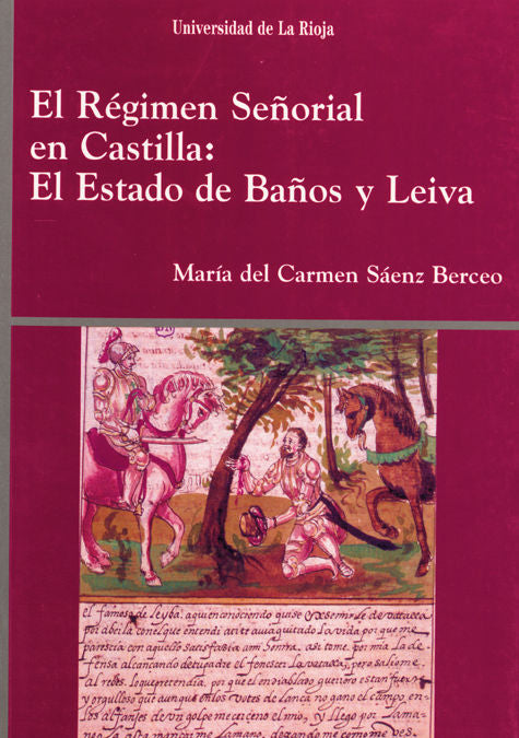 El Régimen Señorial en Castilla, de Sáenz Berceo | portada del libro