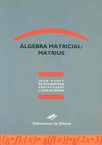 Àlgebra matricial: matrius, de Cassú, Carles | portada del libro
