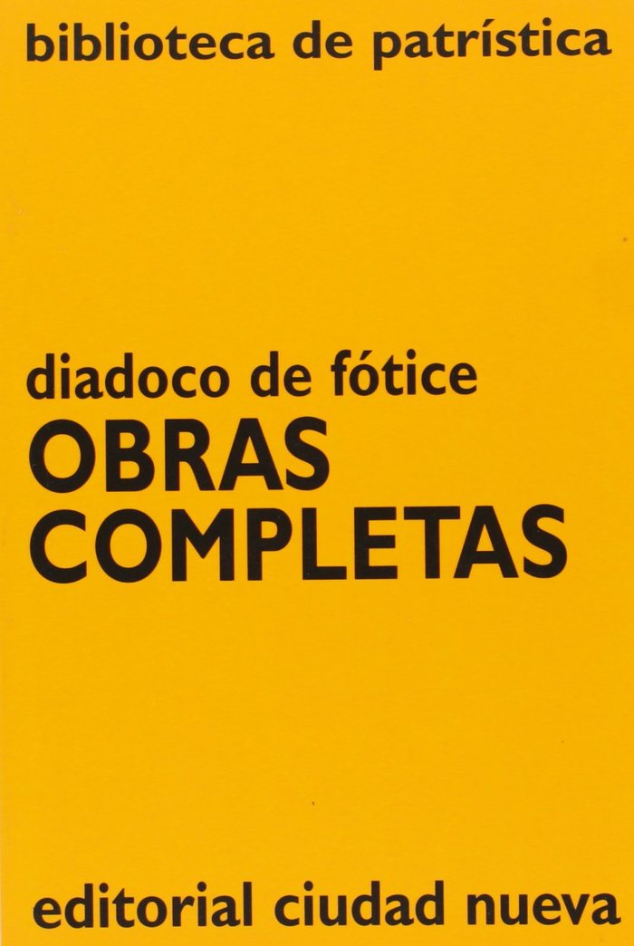 Obras completas, de Diadoco de Fótice | portada del libro