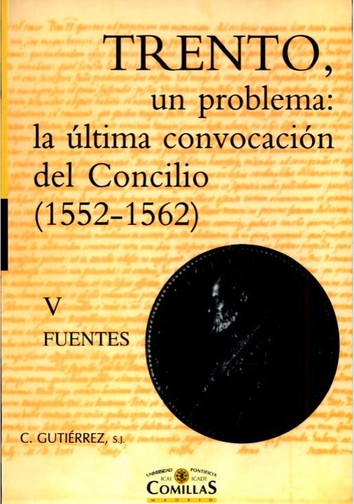 Trento, un problema: la última convocación del Concilio, de Gutiérrez Campo | portada del libro