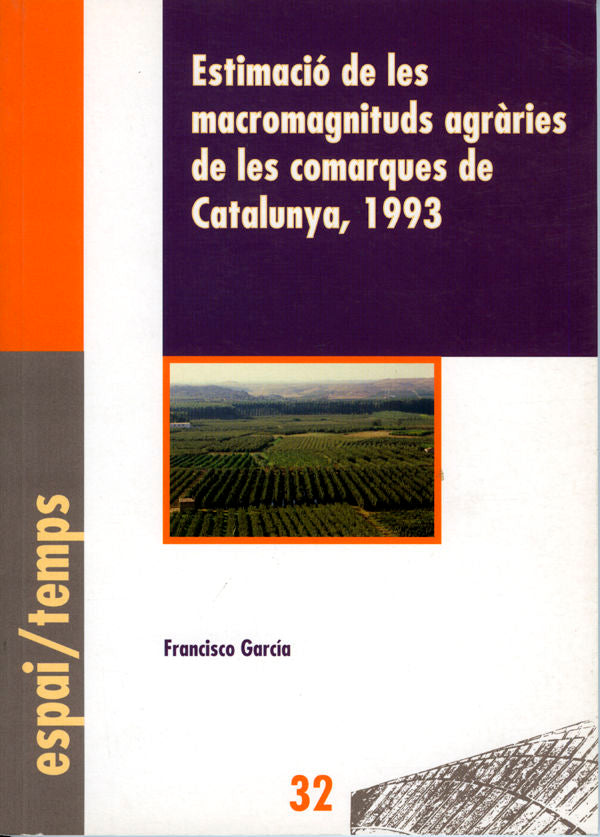 Estimació de les macromagnituds agràries de les comarques de Catalunya, 1993., de García | portada del libro