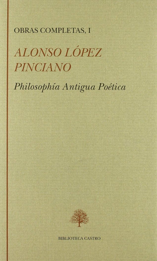 Philosophia antigua poética, de LOPEZ PINCIANO | portada del libro