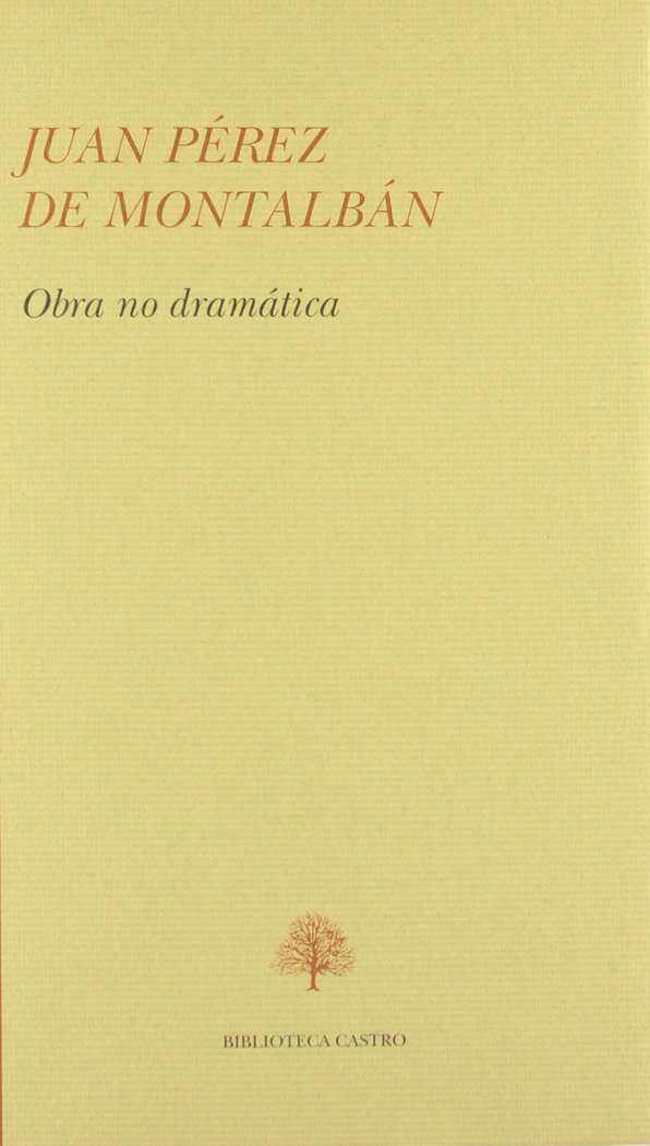 Obra no dramática, de Pérez de Montalbán | portada del libro