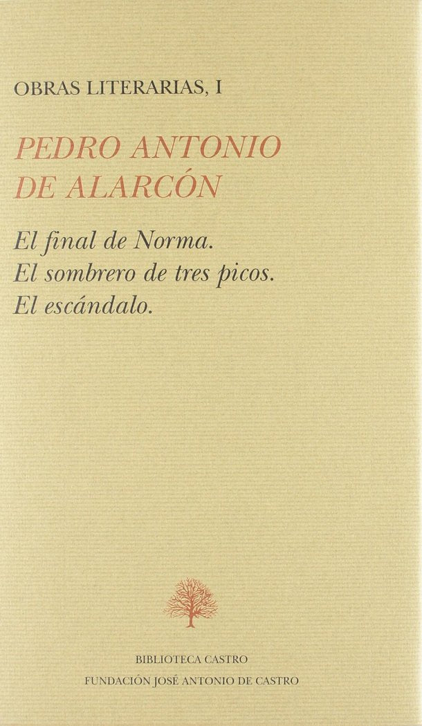 PEDRO ANTONIO DE ALARCON: OBRAS LITERARIAS (TOMO I), de PEDRO ANTONIO ALARCóN DE | portada del libro