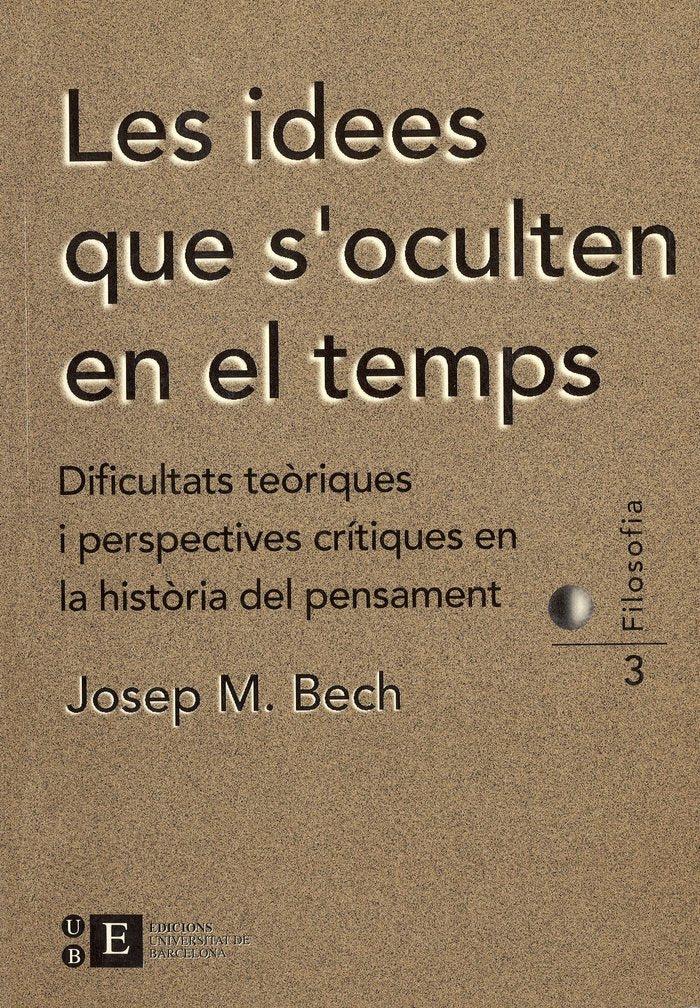 Les idees que s'oculten en el temps. Dificultats teòriques i perspectives crítiques en la història d, de Bech Duró | portada 