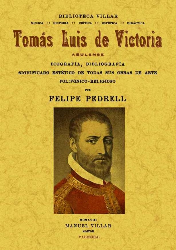 Tomás Luís de Victoria, abulense., de Pedrell, Felipe | portada del libro