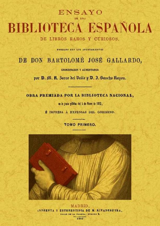 Ensayo de una biblioteca española de libros raros y curiosos (4 Tomos), de Gallardo, Bartolome Jose | portada del libro