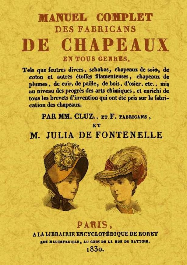 Manuel complet des fabricans de chapeaux en tous genres, de Cluz, MM. | portada del libro