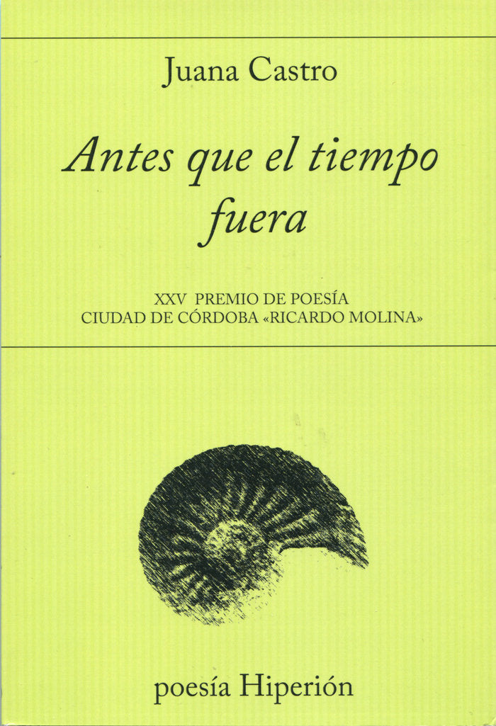 Antes que el tiempo fuera, de Castro Muñoz, Juana | portada del libro