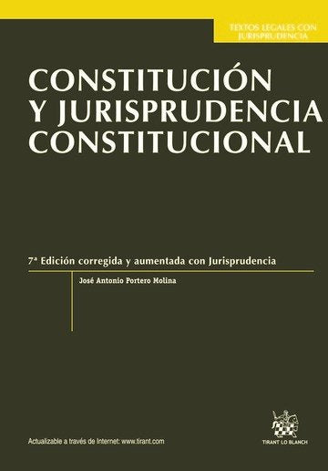 Constitución y jurisprudencia constitucional, de PORTERO MOLINA, JOSE ANTONIO | portada del libro