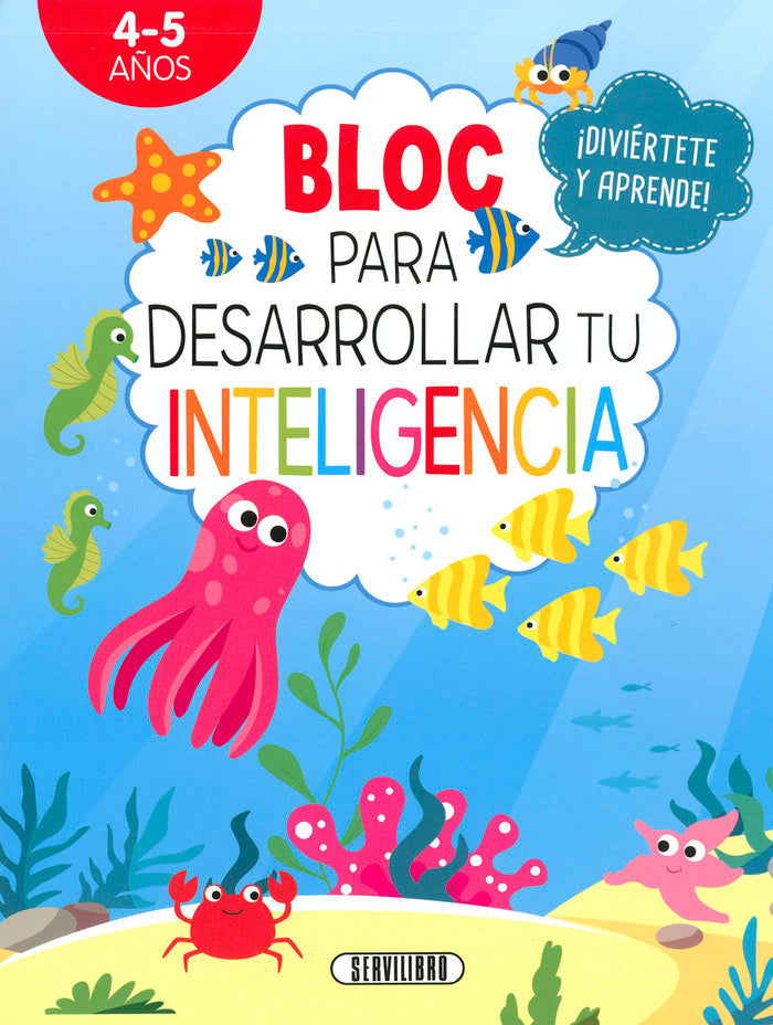 BLOC PARA DESARROLLAR TU INTELIGENCIA 4 5 AÑOS | portada del libro