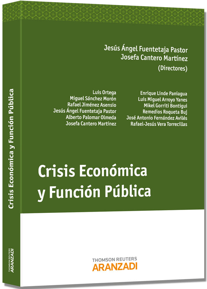 Crisis Económica y Función Pública, de Cantero, Josefa | portada del libro