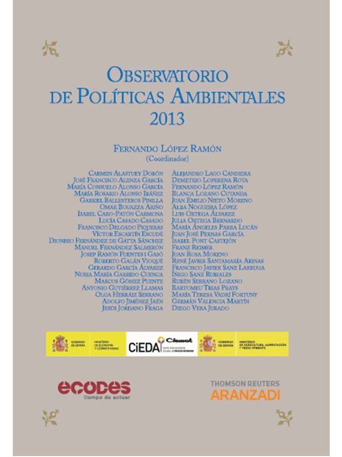 Observatorio de Políticas Ambientales 2013, de López Ramón, Fernando | portada del libro