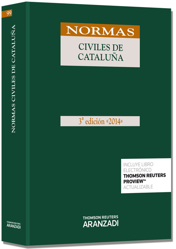 Normas Civiles de Cataluña (Papel + e-book), de EDITORIAL ARANZADI | portada del libro