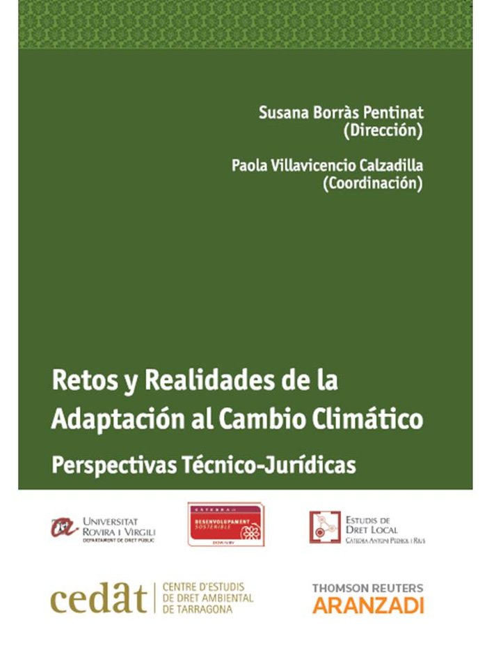 Retos y Realidades de la Adaptación al Cambio Climático: Perspectivas Técnico-Jurídicas, de Borrás Pentinat, Susana | portada