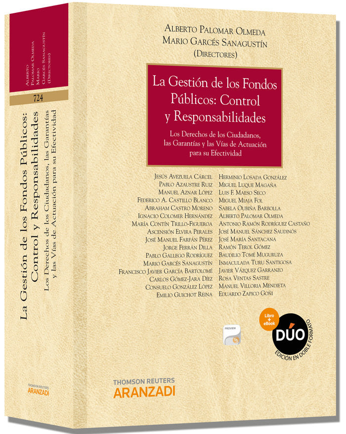 La Gestión de los fondos públicos: control y responsabilidades (Papel + e-book), de Garcés Sanagustín, Mario | portada del li