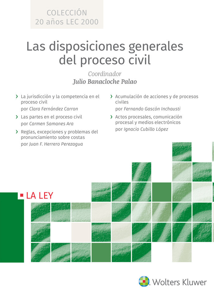 Las disposiciones generales del proceso civil, de Fernández Carron, Clara | portada del libro