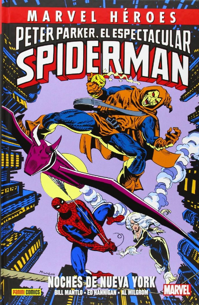 PETER PARKER, EL ESPECTACULAR SPIDERMAN: NOCHES DE NUEVA YORK, de VVAA | portada del libro