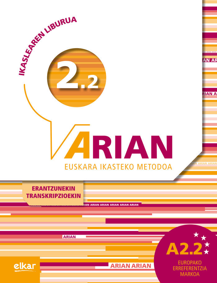 Arian A2.2 Ikaslearen liburua (+CD audioa), de Batzuen artean | portada del libro