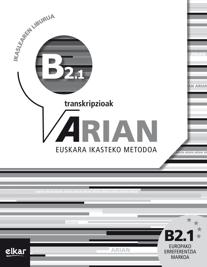 Arian B2.1 Ikaslearen liburua (+erantzunak + transkripzioak) + CD, de BATZUK | portada del libro