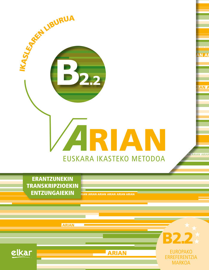 Arian B2.2 Ikaslearen liburua (+CD audioa), de Varios autores | portada del libro