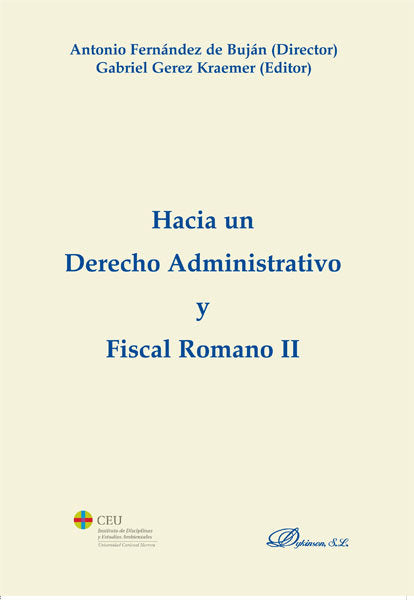Hacia un derecho administrativo y fiscal romano, de Fernández de Buján, Antonio | portada del libro