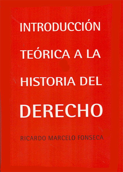 Introducción teórica a la historia del derecho, de Fonseca (brasileño) | portada del libro