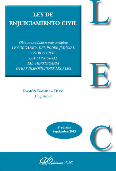 Ley de Enjuiciamiento Civil, de Badiola Díez, Ramón | portada del libro