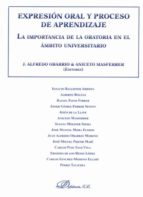 Expresión oral y proceso de aprendizaje, de J. ALFREDO OBARRIO | portada del libro