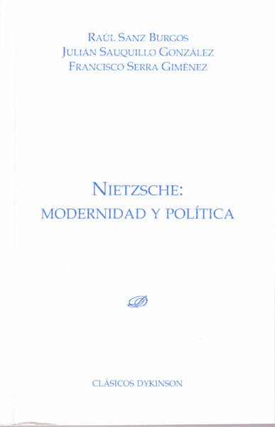 Nietzsche. Modernidad y política, de Sanz Burgos, Raúl | portada del libro