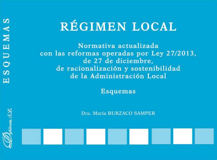 Régimen Local. Esquemas, de Burzaco Samper | portada del libro