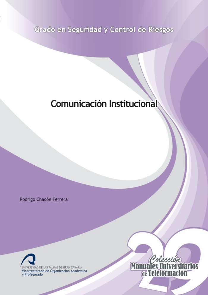 Comunicación Institucional, de Chacón Ferrera, Rodrigo | portada del libro