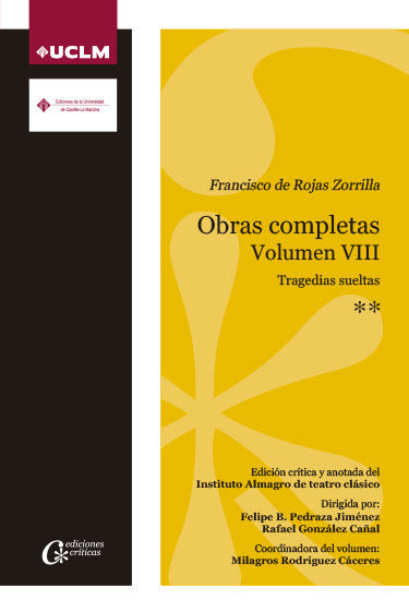 OBRAS COMPLETAS VOL VIII TRAGEDIAS SUELTAS | portada del libro