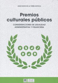 Premios culturales públicos, de de la Torre Sotoca | portada del libro