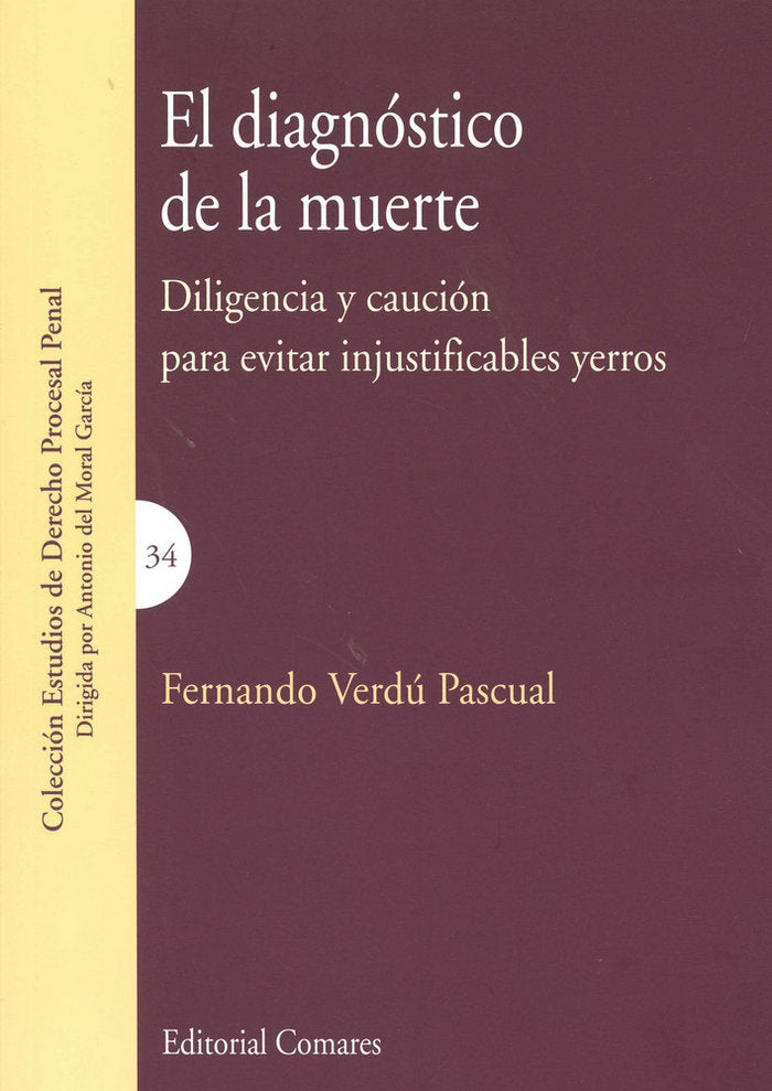 El diagnóstico de la muerte, de Verdú Pascual, Fernando | portada del libro
