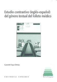 Estudio contrastivo (inglés-español) del género textual del folleto médico, de Faya Ornia, Goretti | portada del libro