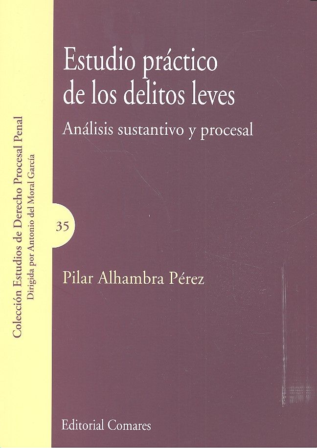 Estudio práctico de los delitos leves, de Alhambra Pérez, Pilar | portada del libro