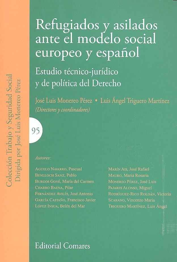 Refugiados y asilados ante el modelo social europeo y español, de Monereo Pérez y otros, José Luis | portada del libro