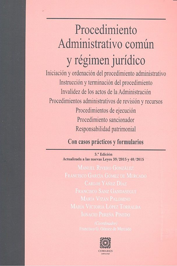 Procedimiento administrativo común y régimen jurídico, de García Gómez de Mercado y otros, Francisco | portada del libro