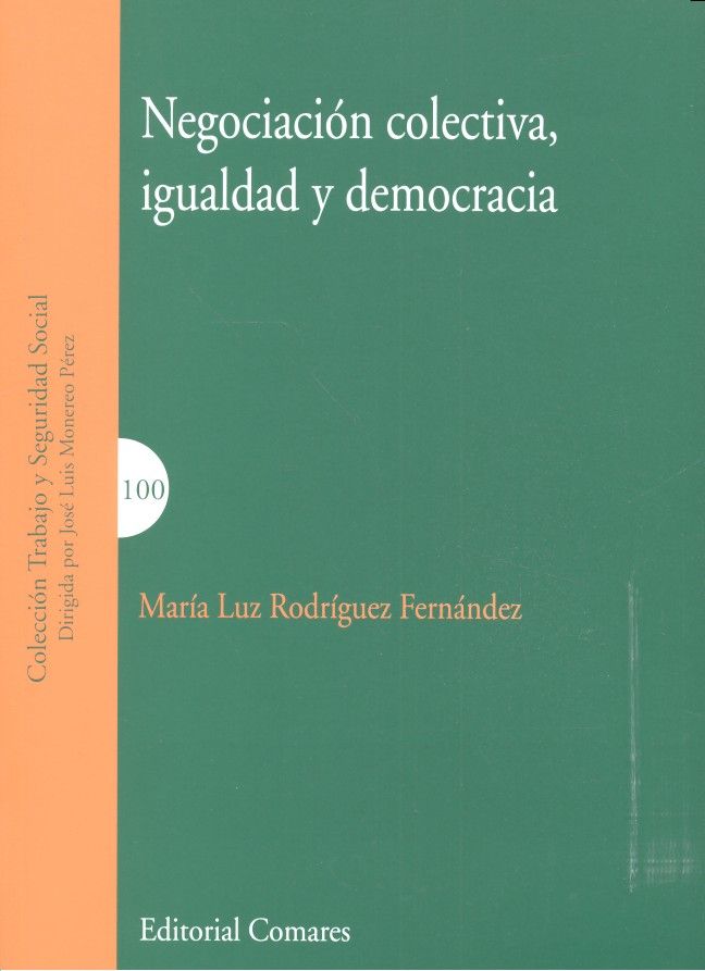 Negociación colectiva, igualda y democracia, de Rodríguez Fernández, Mª Luz | portada del libro