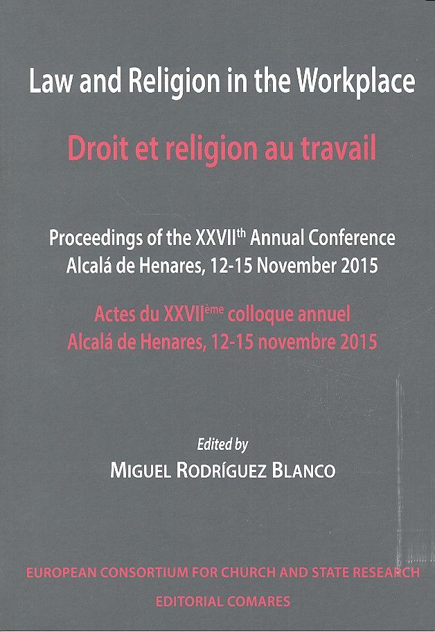 Law and Religion in the Workplace, de Rodríguez Blanco y otros, Miguel | portada del libro