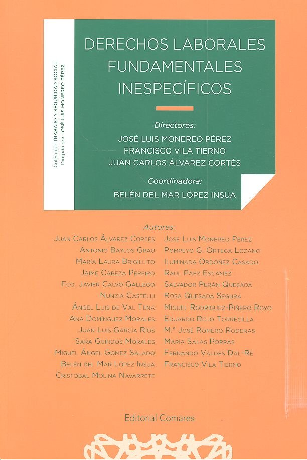 Derechos laborales inespecíficos, de MONEREO PEREZ | portada del libro